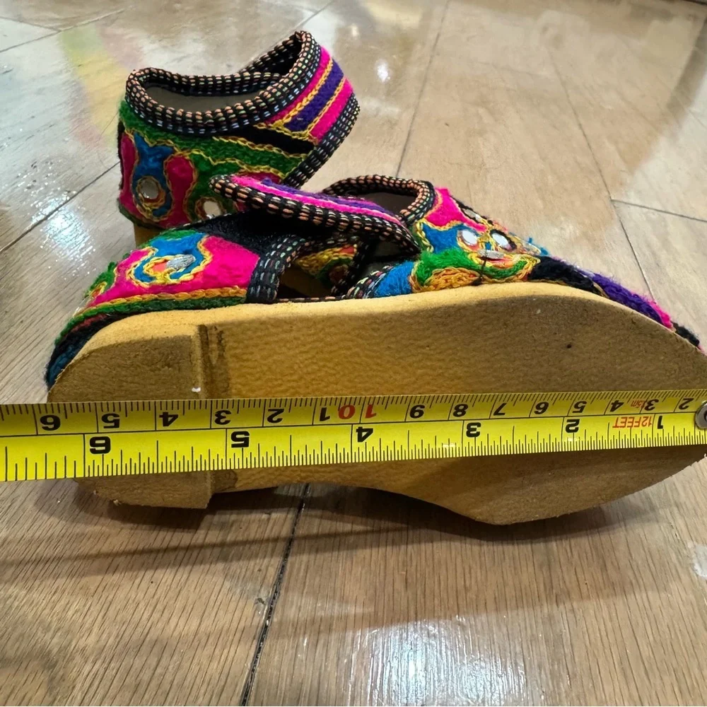 Colorful Embroidered Sandals for baby toddler size 6-7